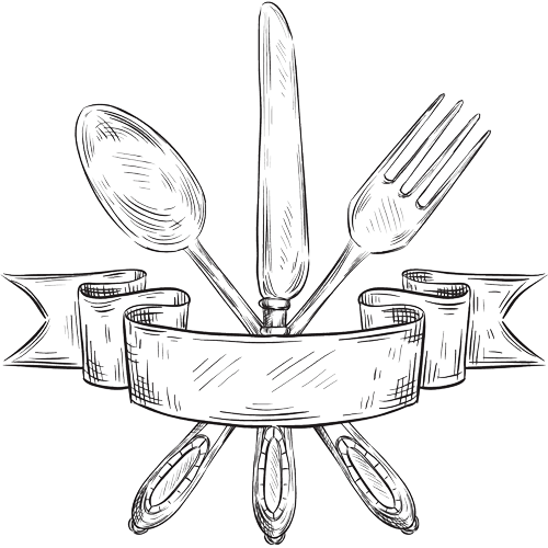 Besteck Handgezeichnet